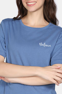 Zivame 2 Mile Fashion Knit Cotton Loungewear Set - Dutch Canal — thumbnail 6